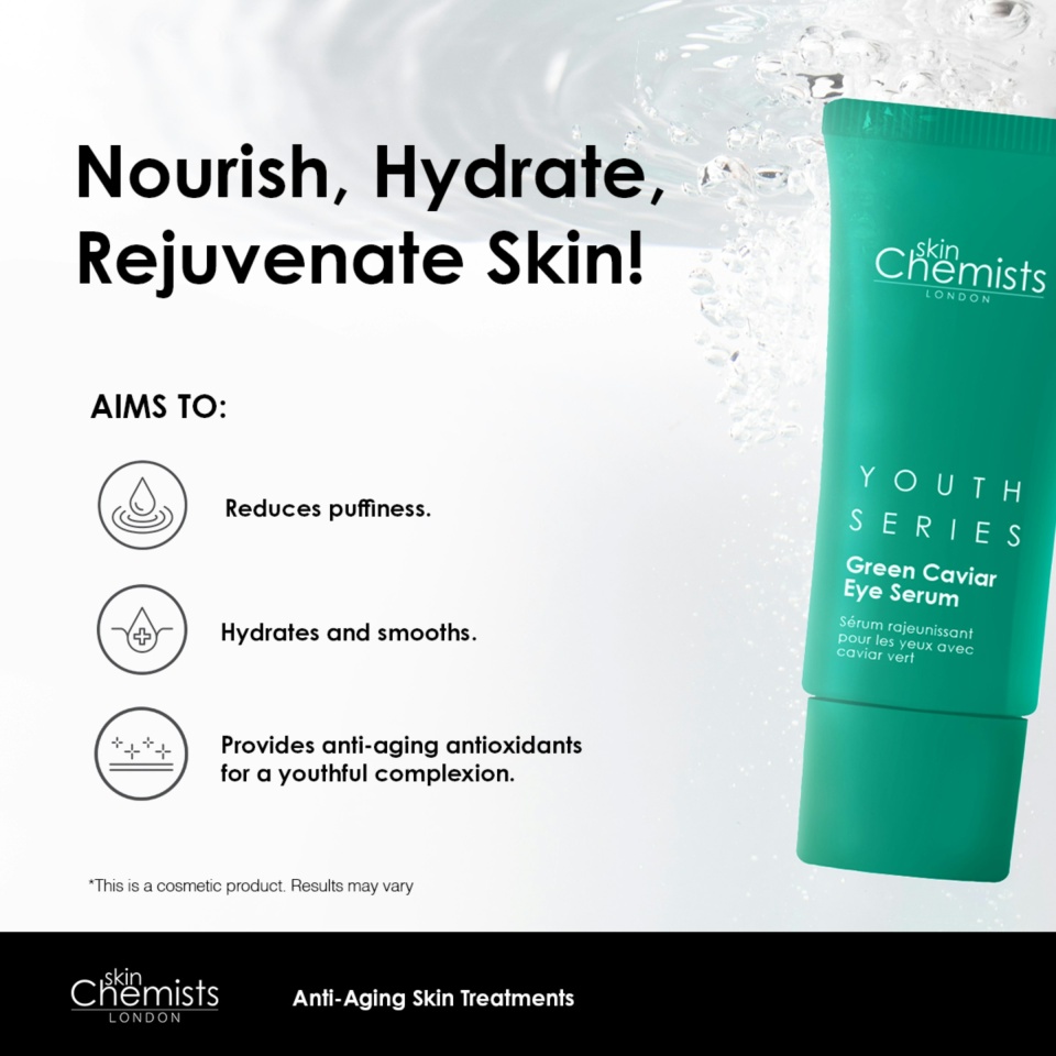 SkinChemists Youth Series Green Caviar Eye Serum 15ml - Image 3