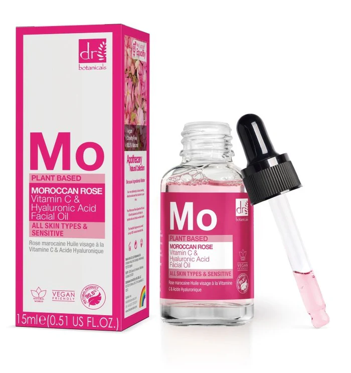 Moroccan Rose Facial Serum with Hyaluronic Acid & Vitamin C 15ml