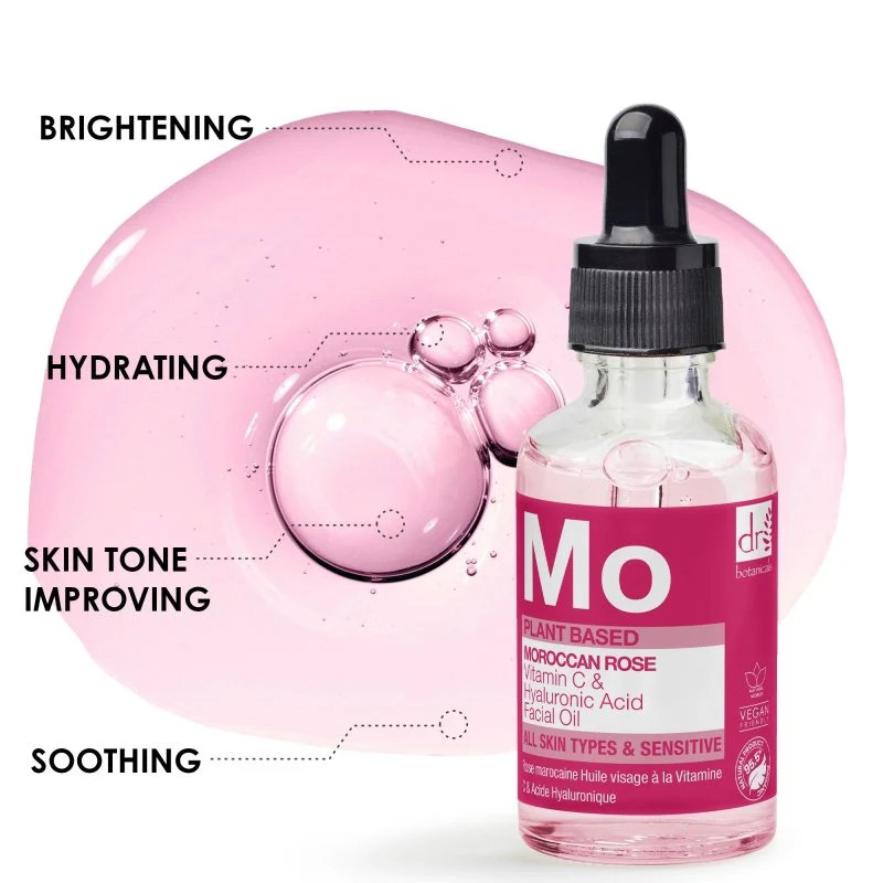 Moroccan Rose Facial Serum with Hyaluronic Acid & Vitamin C 30ml - Image 6