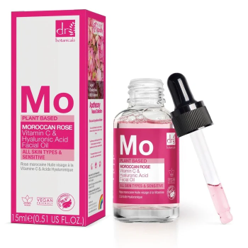 Moroccan Rose Facial Oil with Hyaluronic Acid & Vitamin C 0.51 fl oz