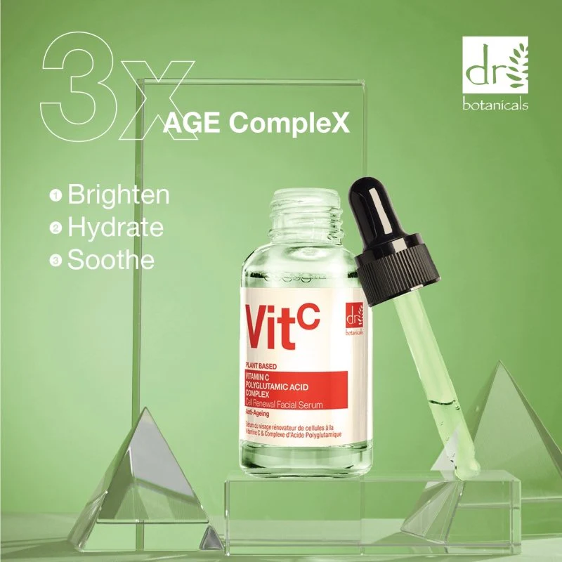Vitamin C 3% & Polyglutamic Acid Complex 1% & Brightening Facial Serum 1.01 fl oz - Image 2